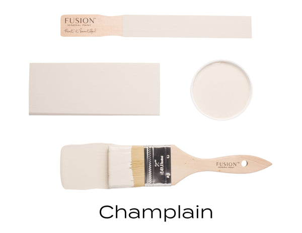Fusion Mineral Paint Champlain near white neutral paint color swatch For the Love Creations