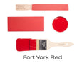 Fusion Mineral Paint Fort York Red  fire engine red paint sample swatch