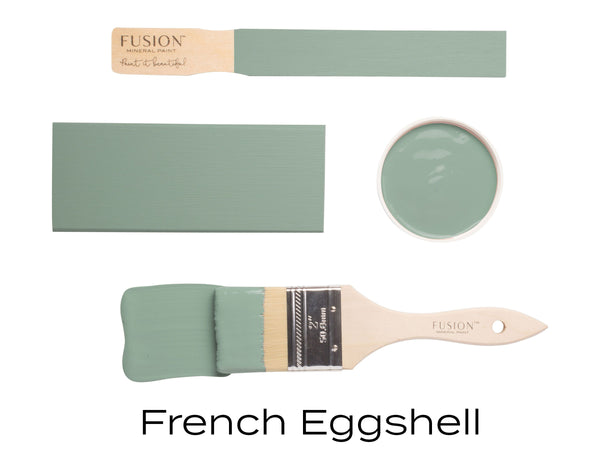 Fusion Mineral Paint French Eggshell Robins egg blue-green paint sample For the Love Creations