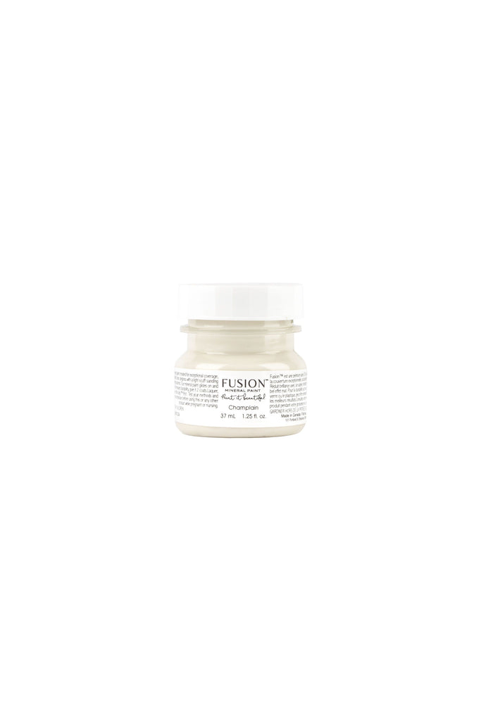 Champlain Fusion Mineral Paint near-white neutral 37ml tester For the Love Creations