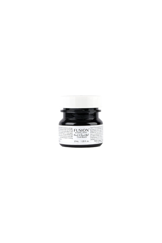 Fusion Mineral Paint - COAL BLACK 37ml Tester For the Love Creations