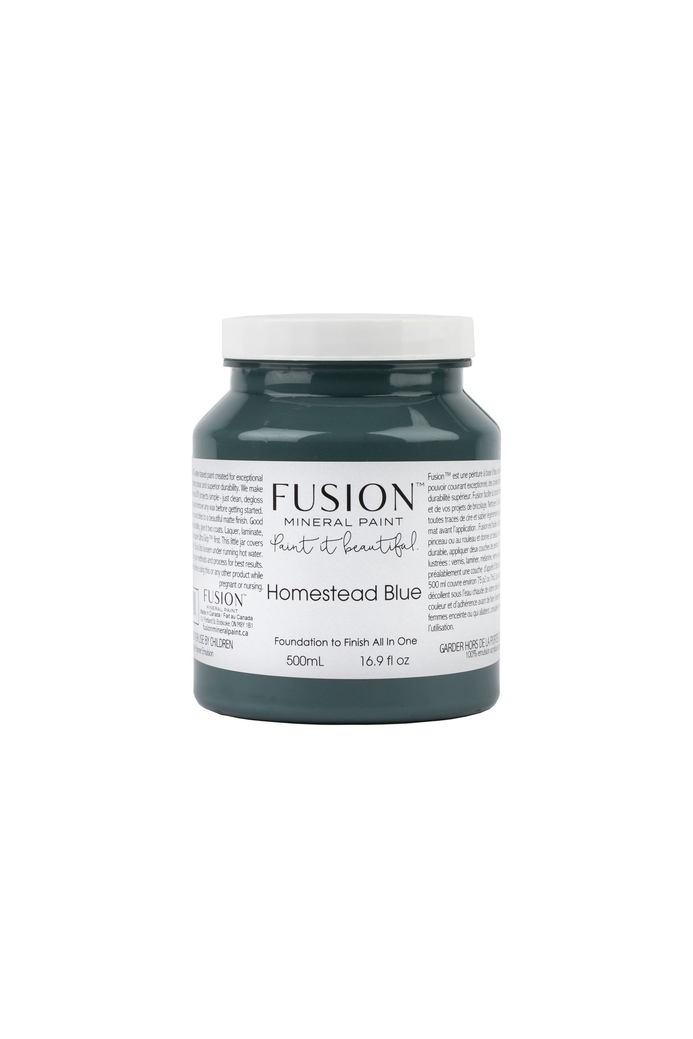Fusion Mineral Paint - HOMESTEAD BLUE mid-tone blue-grey 500ml
