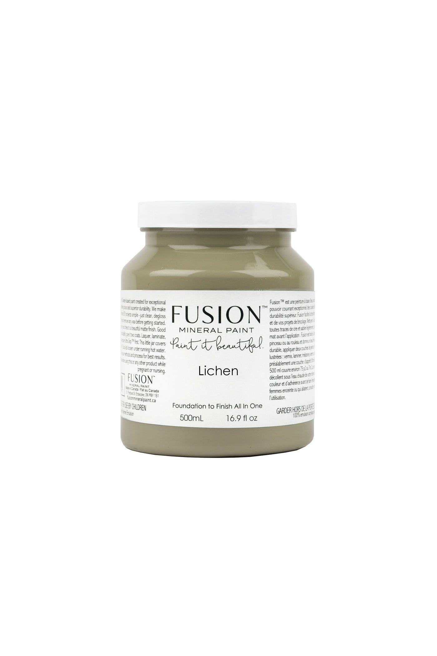 Fusion Mineral Paint - LICHEN mossy grey-green 500ml