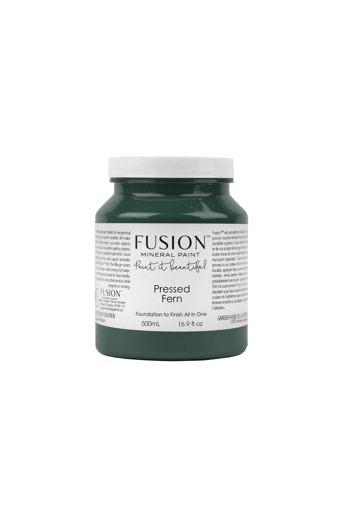 Fusion Mineral Paint - PRESSED FERN nature inspired dark moody green 500ml