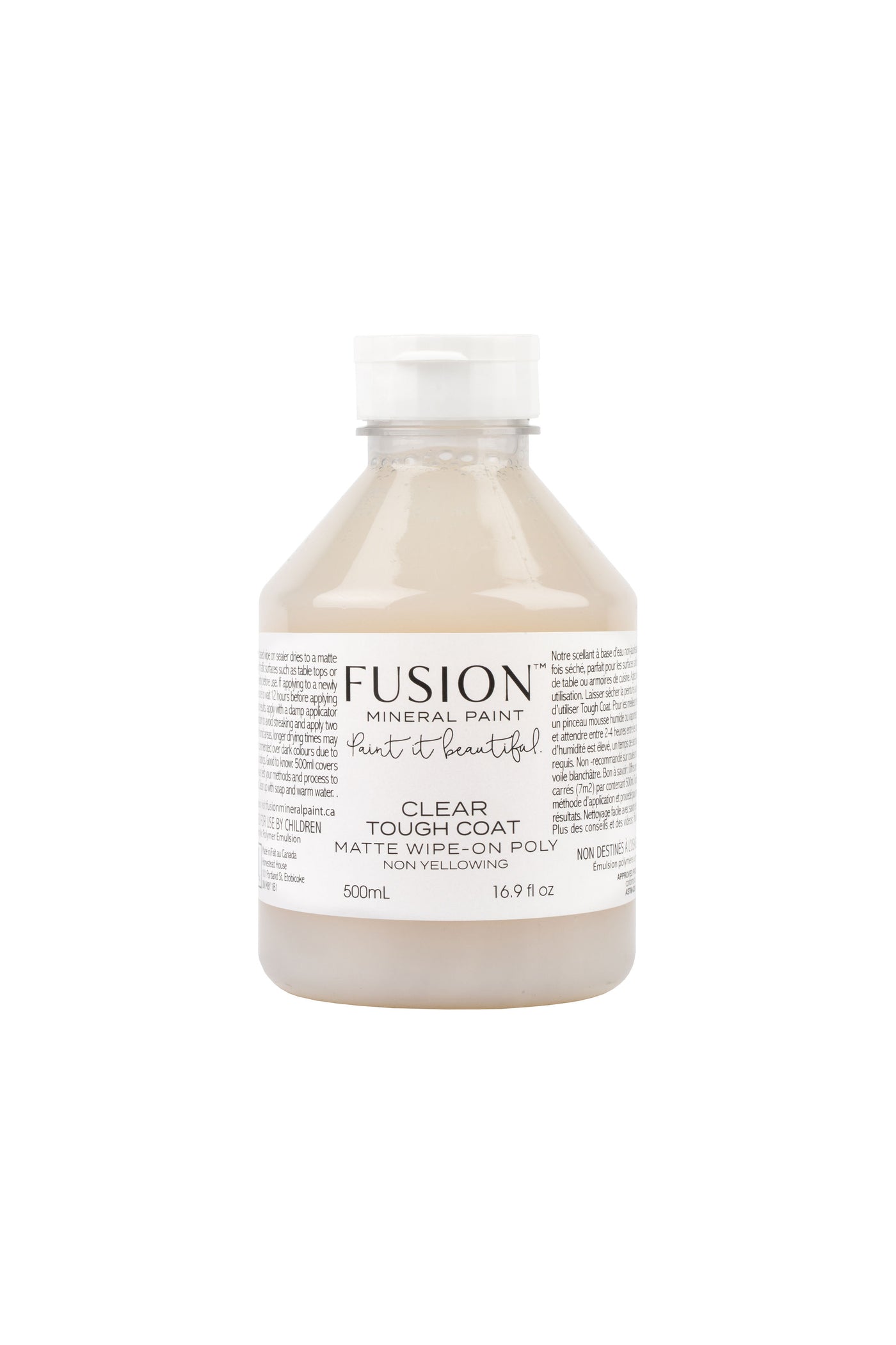 Fusion Tough Coat poly sealer Matte finish water based top coat 500ml For the Love Creations