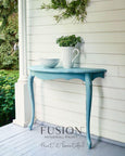 Fusion Mineral Paint Heirloom mid-tone blue grey undertone painted table Fusion stockist