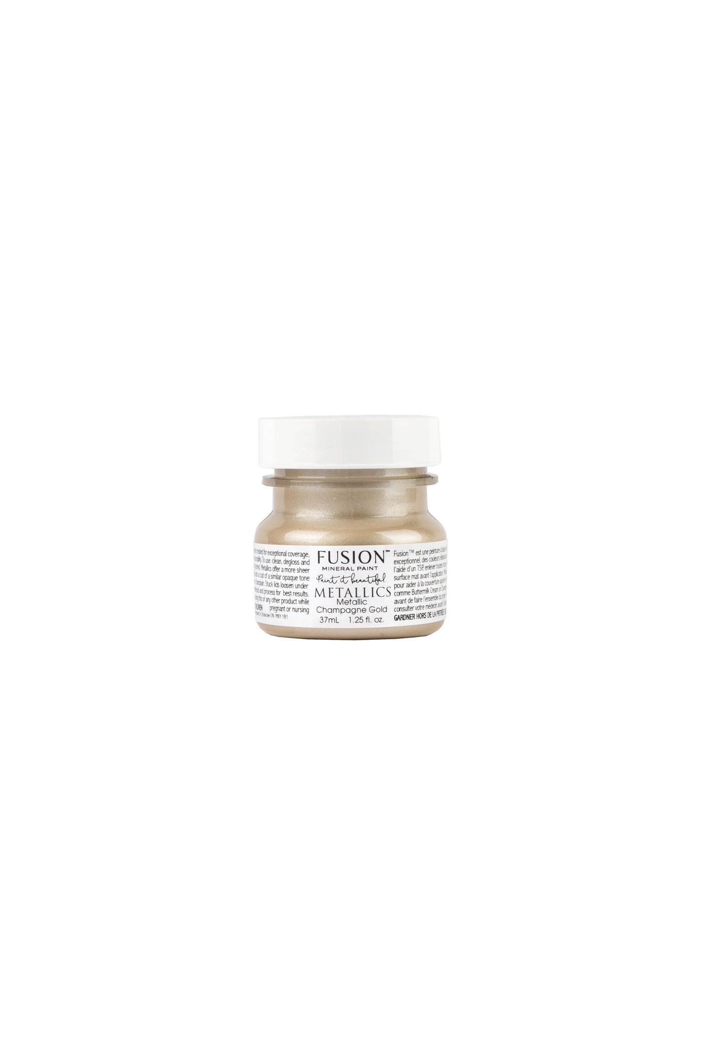 Fusion Mineral Paint Champagne Gold metallic soft gold 37ml For the Love Creations Australian stockist
