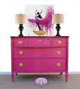 Dixie Belle Peony bright pretty pink painted dresser