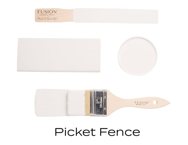 Fusion Mineral Paint Picket Fence bright clear crisp white at For the Love Creations Australian stockist