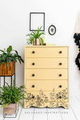 Dixie Belle Rebel Yellow buttery yellow painted dresser