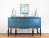 Fusion Mineral Paint Seaside rich deep coastal blue painted dresser at For the Love Creations Australian stockist