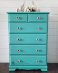 Dixie Belle The Gulf green turquoise painted dresser